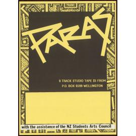 Paras: 9 track studio tape. [yellow poster]