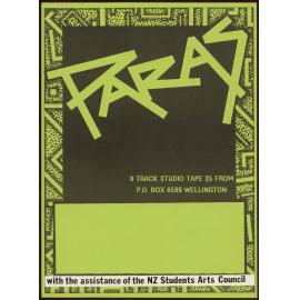 Paras: 9 track studio tape. [green poster]