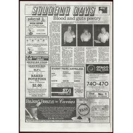 Student Days: Blood and guts poetry.