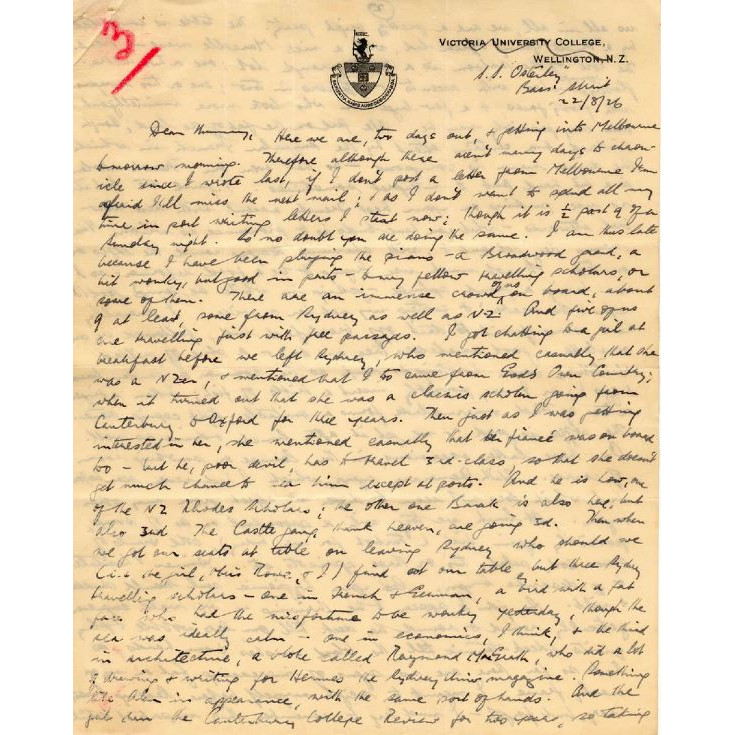 John Cawte Beaglehole Letters