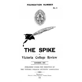 The Spike: or, Victoria College Review, October 1904