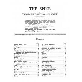 The Spike or Victoria University College Review 1932