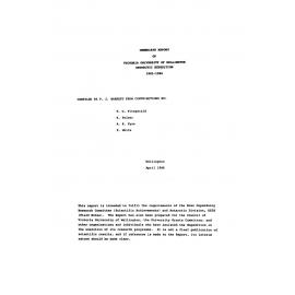 Report on Victoria University of Wellington Antarctic Expedition 1985-86