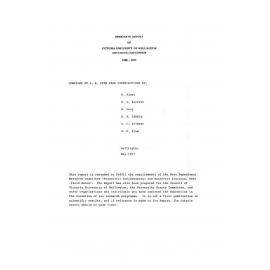 Report on Victoria University of Wellington Antarctic Expedition 1986-87