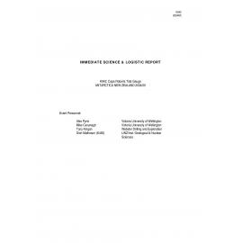 Report on Victoria University of Wellington Antarctic Expedition 2004-05