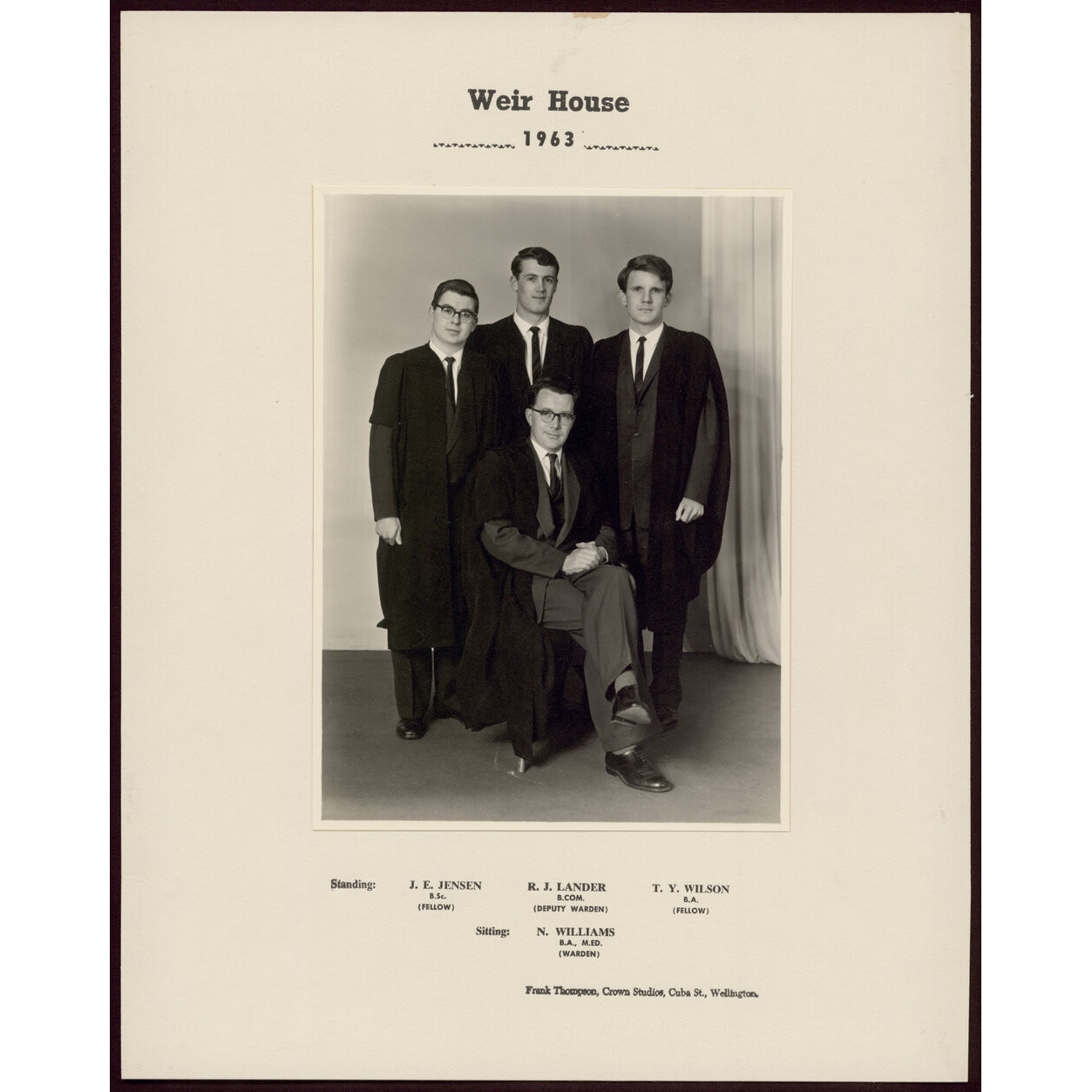 Photographs of Weir House Wardens