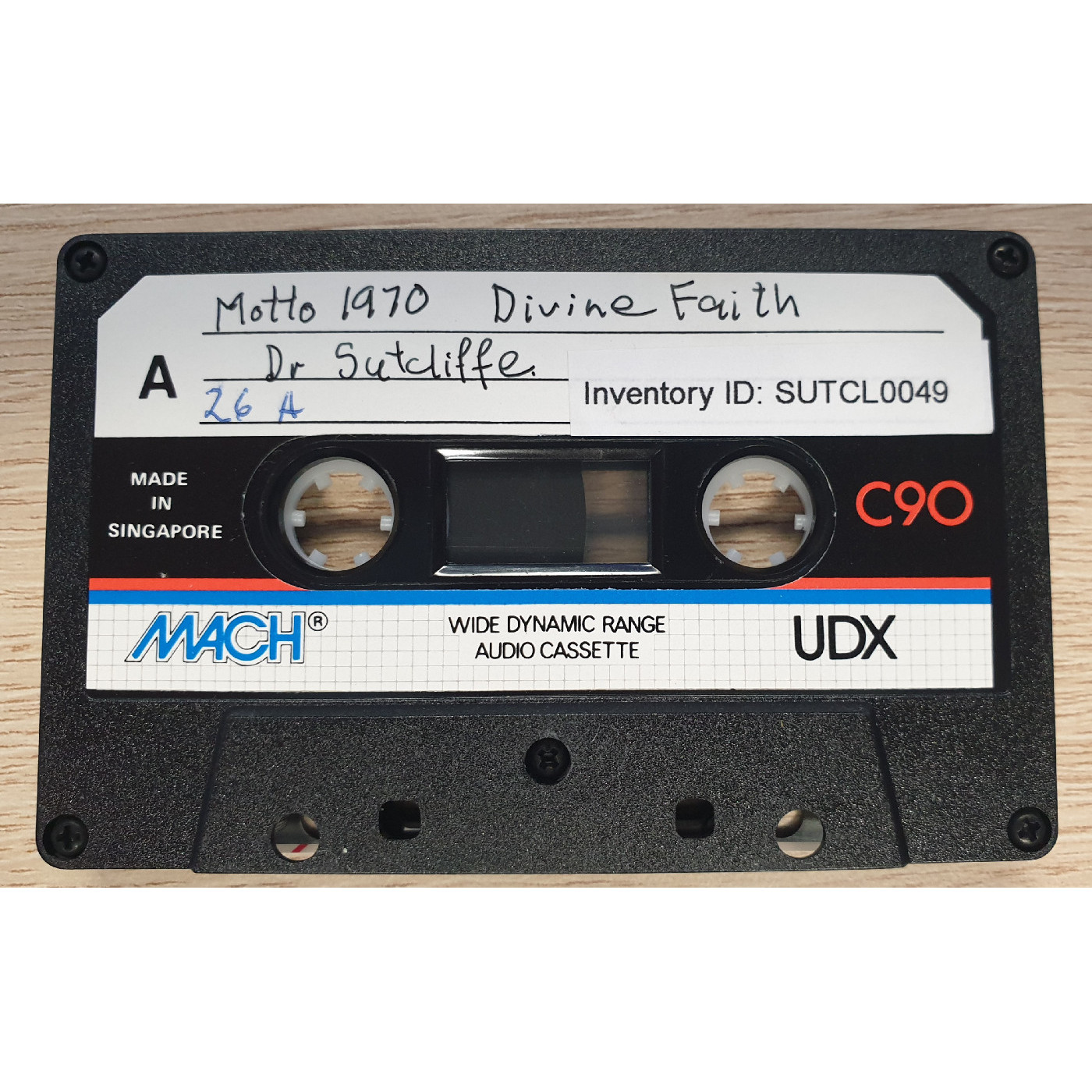 Motto 1970 Divine Faith