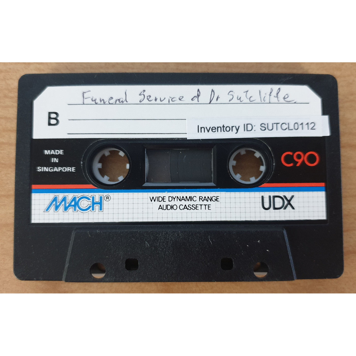 Funeral Service of Dr. Sutcliffe. 30/10/1971