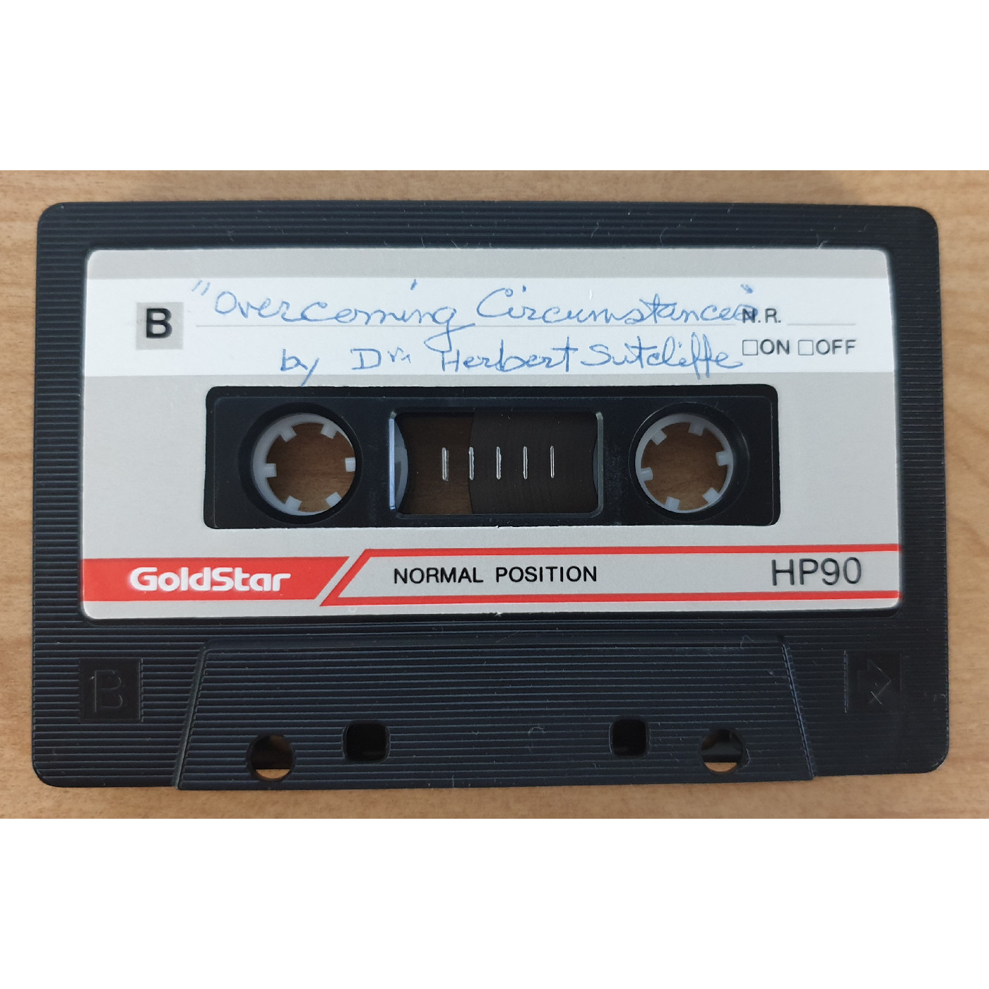 Tape deposited with publications - side B, 'Overcoming circumstances'