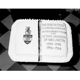 University Functions - Sir Duncan Stout's farewell, cake