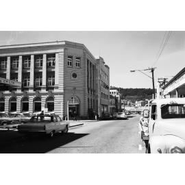 [Ghuznee Street, Wellington, showing Te Aro post-Office and Leeds Street at left]