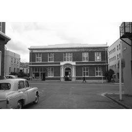 [Taranaki Street, Wellington, from Frederick Street. City Mission.]