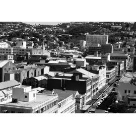 [View from roof of Inland Revenue Department, showing Dixon Street, towards The Terrace, Wellington]