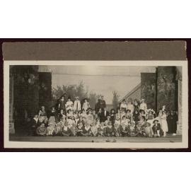 Photograph of Done to Death cast on stage - 1921