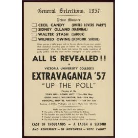 Advertising flyer for 'Up the Poll' - 1957
