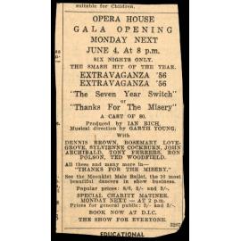 Newspaper clipping - Extravaganza '56