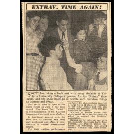 Newspaper clipping - 'Extrav. Time Again!, 1956