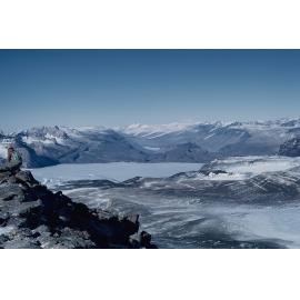 View down Wright Valley across Wright Upper Glacier