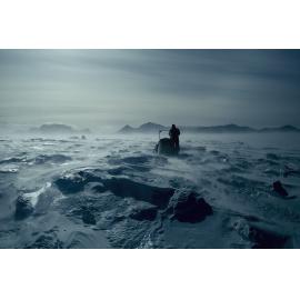 Sastrugi and high ground winds on Skelton Neve