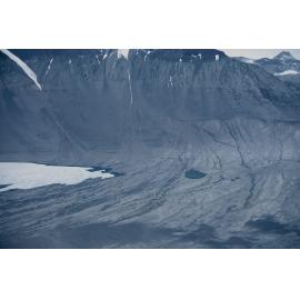 View into Wright Valley eastern margin of Lake Vanda on left
