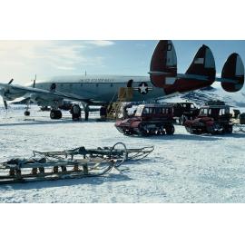 First arrival on ice by Super Connie at Williams Field