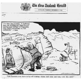 Cartoon NZ Herald 15 Dec 1970 – fossil fish