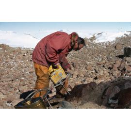 Rock magnetics sampling, Shapeless Mountain 