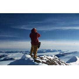 Ken Lefever on summit of Sleepless – midnight