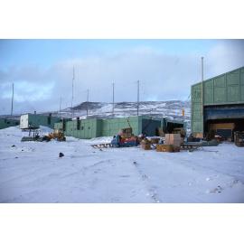 Scott Base, hanger on right