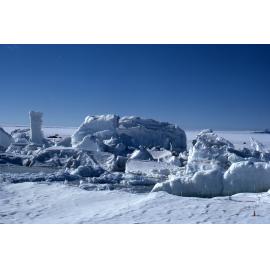 Tide crack in front of Scott Base