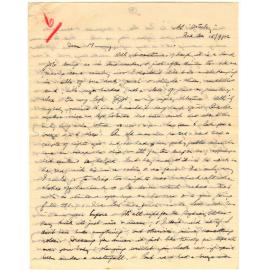 Letter from John Cawte Beaglehole to his Mother, 18th September, 1926