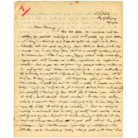 Letter from John Cawte Beaglehole to his Mother, 28-29 September, 1926