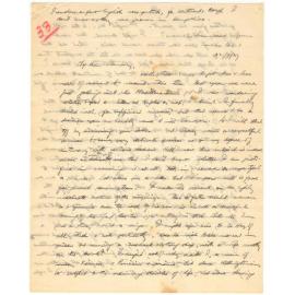 Letter from John Cawte Beaglehole to his Mother, 22 September 1927