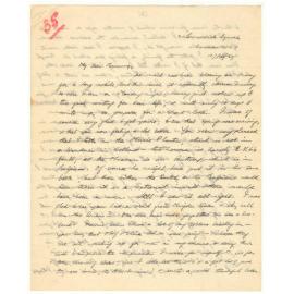 Letter from John Cawte Beaglehole to his Mother, 17 October, 1927