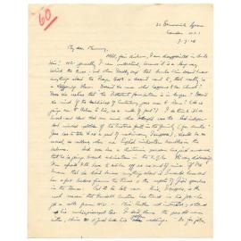 Letter from John Cawte Beaglehole to his Mother, 7 September, 1928