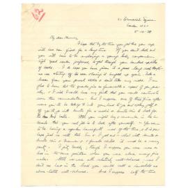 Letter from John Cawte Beaglehole to his Mother, 5 October, 1928