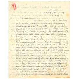Letter from John Cawte Beaglehole to his Mother, 4 February, 1929