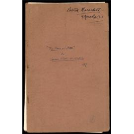 'The Book of Bob' script, 1937