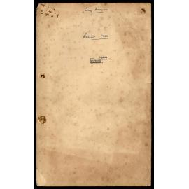 'The Pirates of Finance' script, 1954