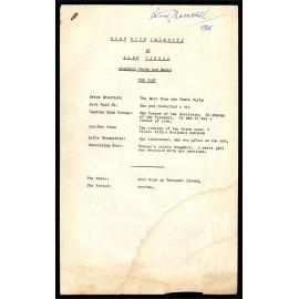 'Port Nick Iniquity' script, 1938