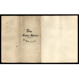 'The Rhodes Scholar' script, 1907