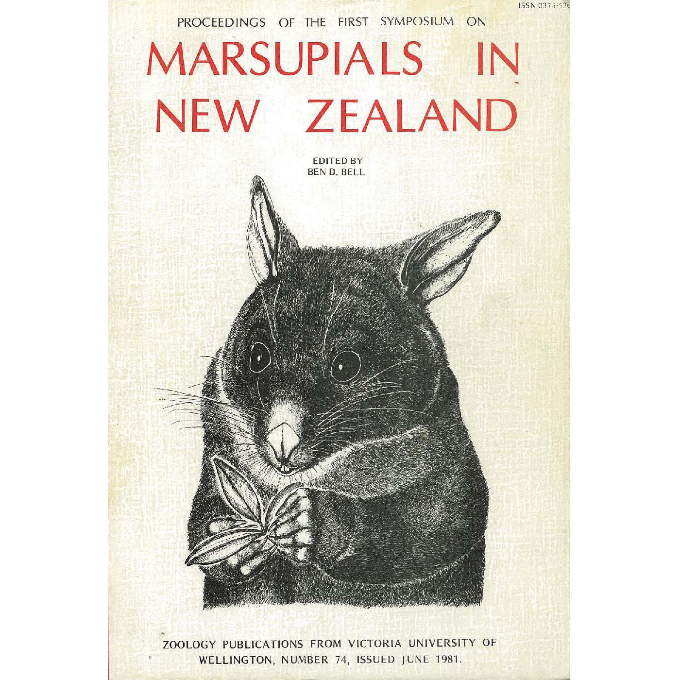 Zoology Publications from Victoria Unviersity of Wellington