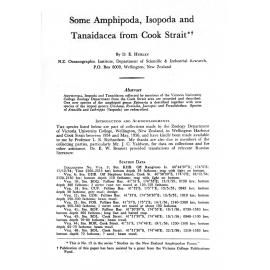 Some Amphipoda, Isopoda and Tanaidacea from Cook Strait