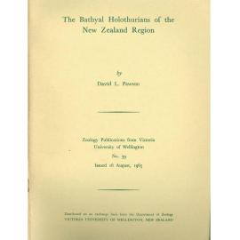 The Bathyal Holothurians of the New Zealand Region