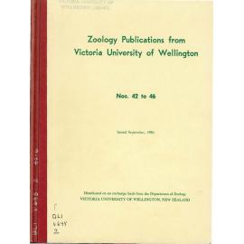 Zoology Publications from Victoria University of Wellington. Nos. 42 to 46