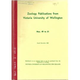 Zoology Publications from Victoria University of Wellington. Nos. 49 to 51