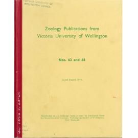 Zoology Publications from Victoria University of Wellington. Nos. 63 and 64