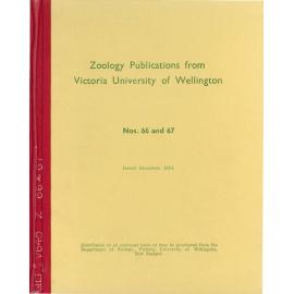 Zoology Publications from Victoria University of Wellington. Nos. 66 and 67