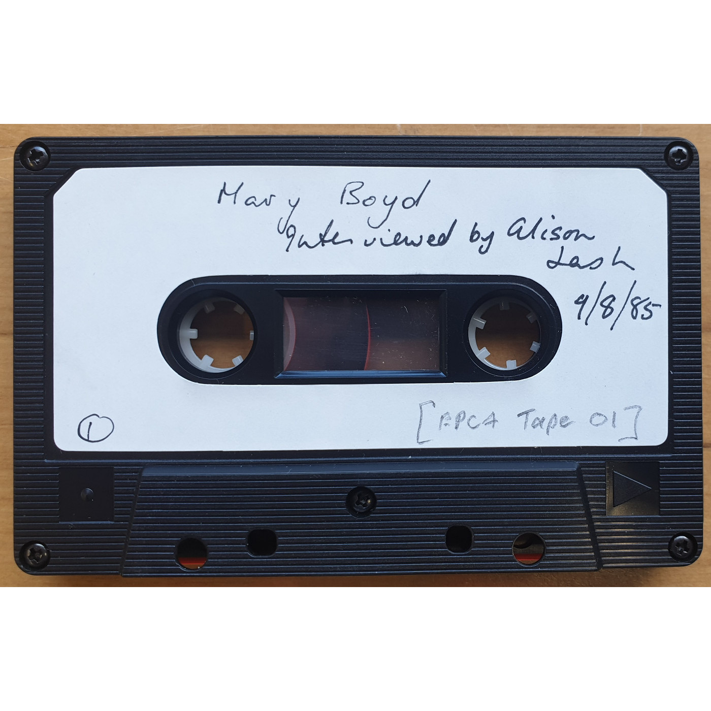 Tape of Mary Boyd interviewed by Alison Lash, 1985-08-09