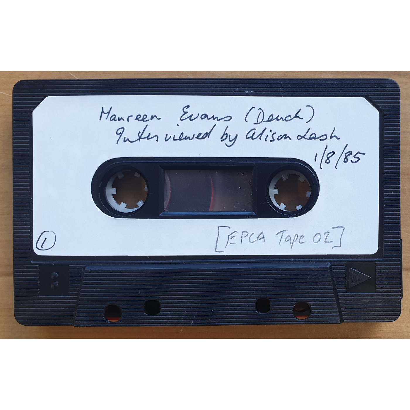 Tape of Maureen Evans (Dench) interviewed by Alison Lash, 1985-08-01